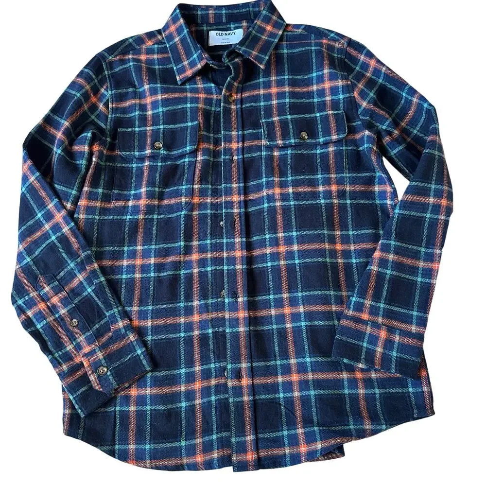 Old Navy Plaid Flannel Dress Shirt - Size XL